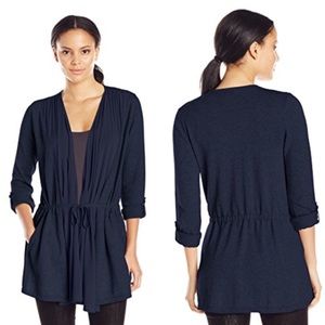 Lucky Brand navy modern drape cardigan